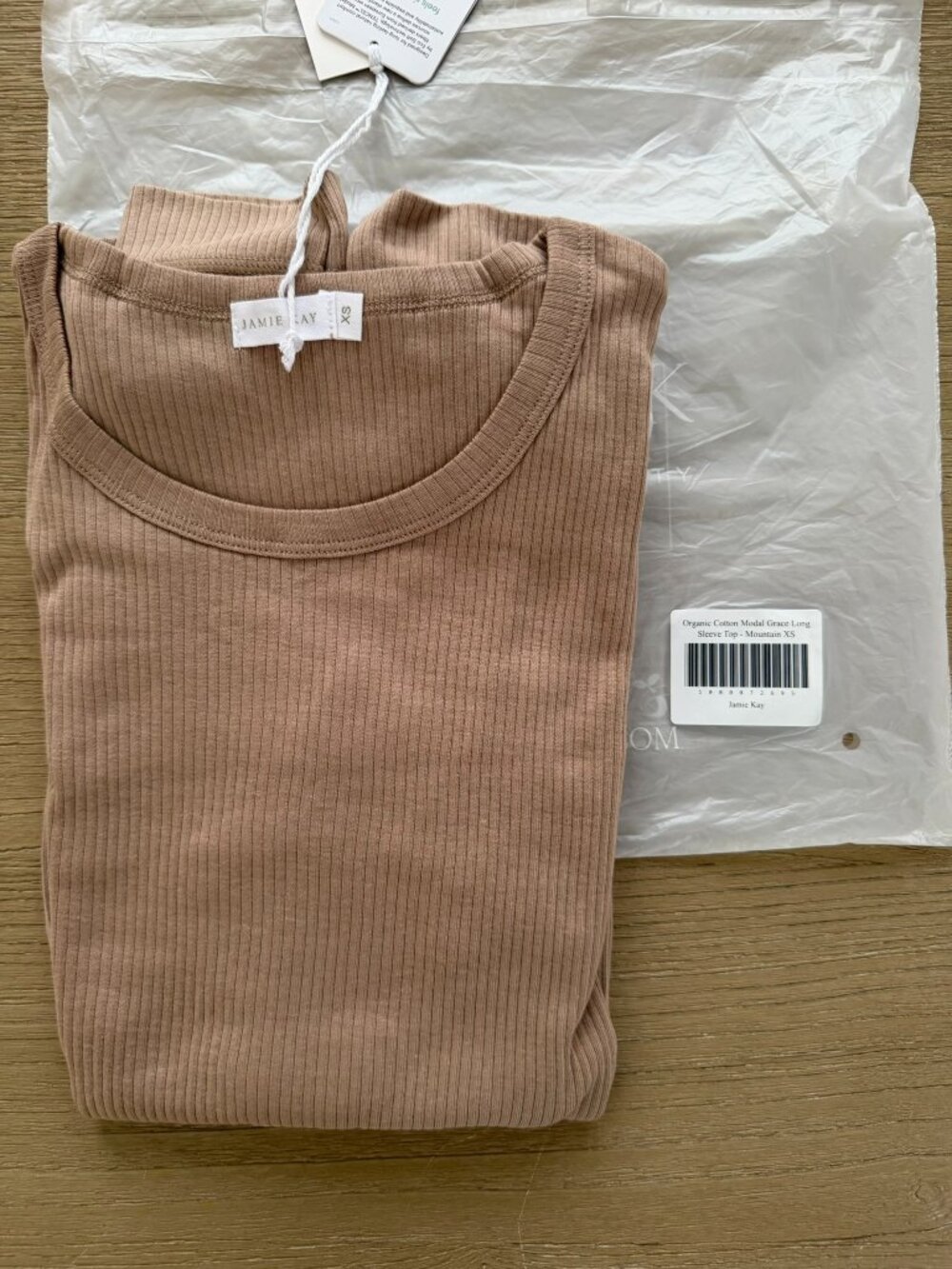 Jamie Kay Cotton Modal Grace Long Sleeve Top Mountain Tan XS